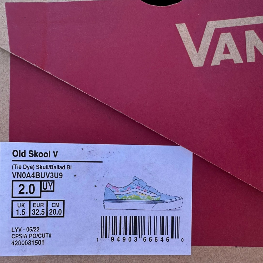 Girls Tie Dye Old Skool Vans - Picture 2 of 2